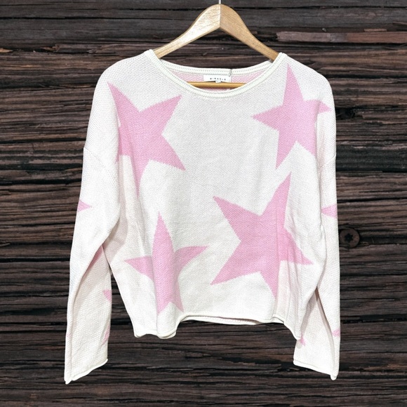 Miracle Pink Star Crew Neck Sweater - Picture 1 of 3